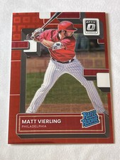 Matt Vierling 2022 Donruss Optic Baseball Red Pandora Prizm Rated Rookie /99 MLB