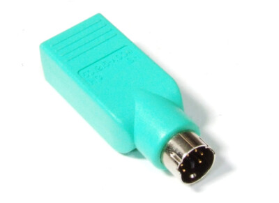 USB Type A to PS/2 Mini DIN Connector PC Mouse Adapter Maus Wandler Converter