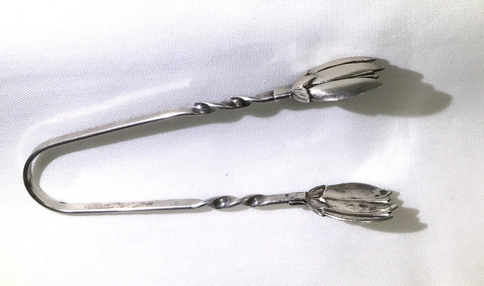 VTG Raimond Sterling Silver TULIP Sugar Tongs eBay