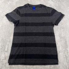 Kit&Ace T-Shirt Women's XS Black Gray Striped Crew Neck Short Sleeve