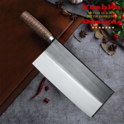 Chinese Cleaver Chef Butcher Knife Kitchen Tool Meat Fish Filleting Cookware NEW - Afbeelding 1 van 7