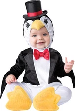 Playful Penguin Infant Costume Detachable Bow And Jumpsuit InCharacter Toddler
