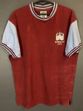 MENS RETRO REPLICA WEST HAM UNITED 1975/1976 SOCCER FOOTBALL SHIRT JERSEY SIZE S
