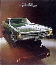 1969 Chrysler Color Sales Catalog Literature New Yorker Newport 300 Brochure Oem