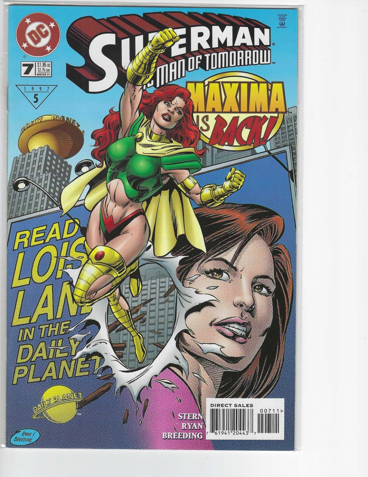 Superman Man of Tomorrow # 7, The Return of Maxima!  Watch Out Lois!
