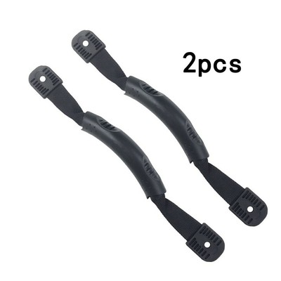 1Pair Kayak Canoe Boat Side Mount Handle with Bungee Cord Accessories Black