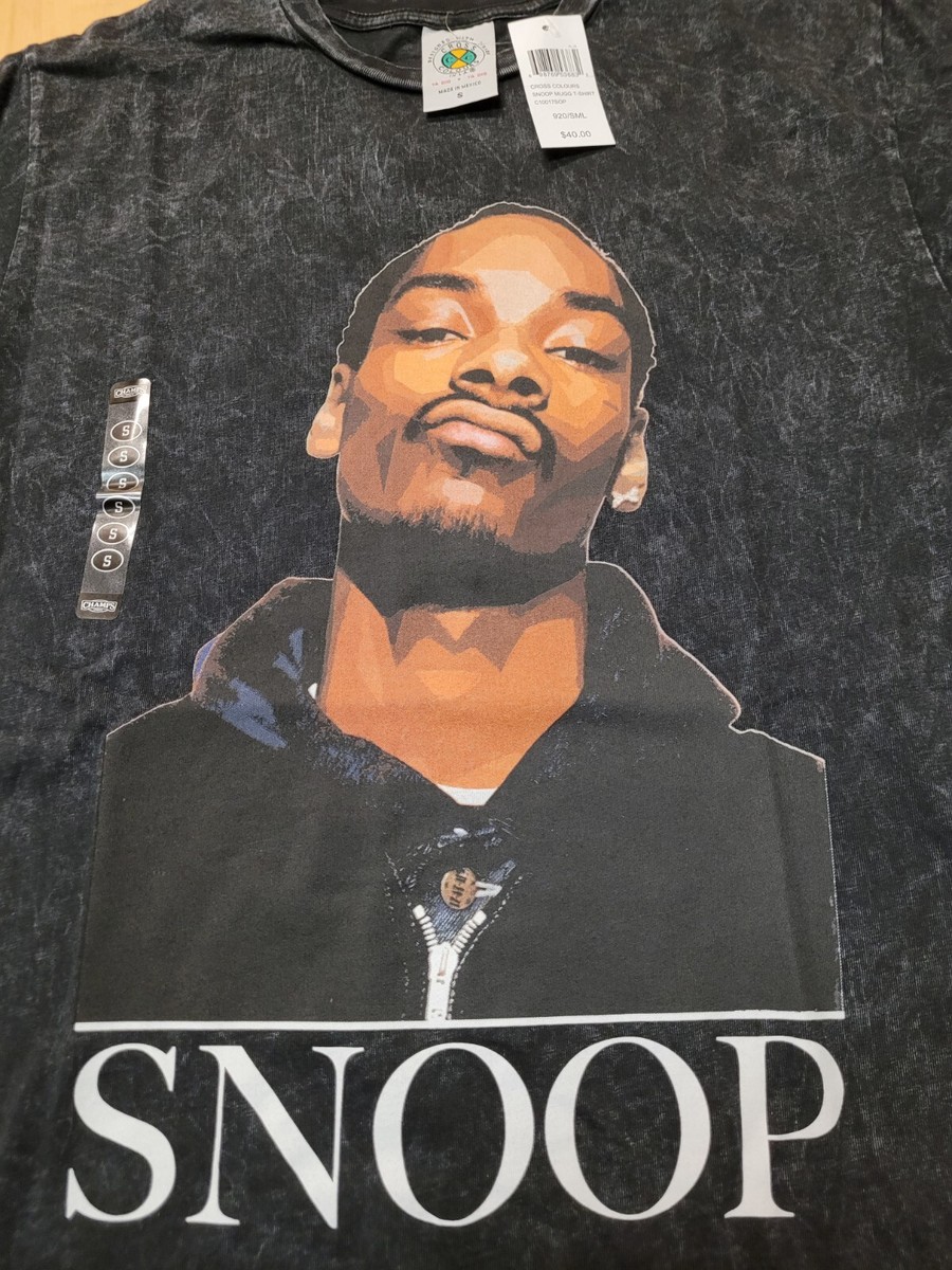 New Cross Colours | Snoop Dogg Black Acid Wash Graphic Tee Size