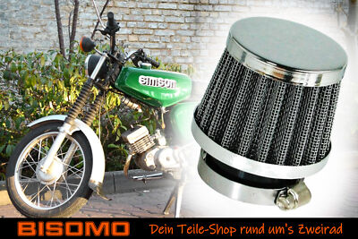Tuning Sport Luftfilter m. Schelle Ø 28 32 35 42 48 52 54mm Motorrad Roller Quad