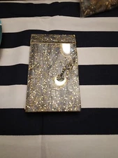 Park Sherman Desktop  Pad Holder MCM Gold Tone 5 1/4 x 3 1/4 in Made in USA