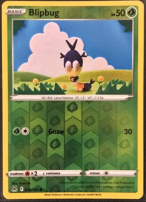 Pokemon - Blipbug - 018/196 - Reverse Holo - Lost  Origins- NM/M - New