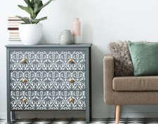 Damask Stencil Allover Pattern Paint Wall Furniture Wood Reusable Craft Art DA43