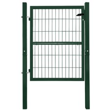 Cancello da giardino porta da giardino porta per recinzione cancello per recinzione verde 120 cm tubo quadrato V2Aox