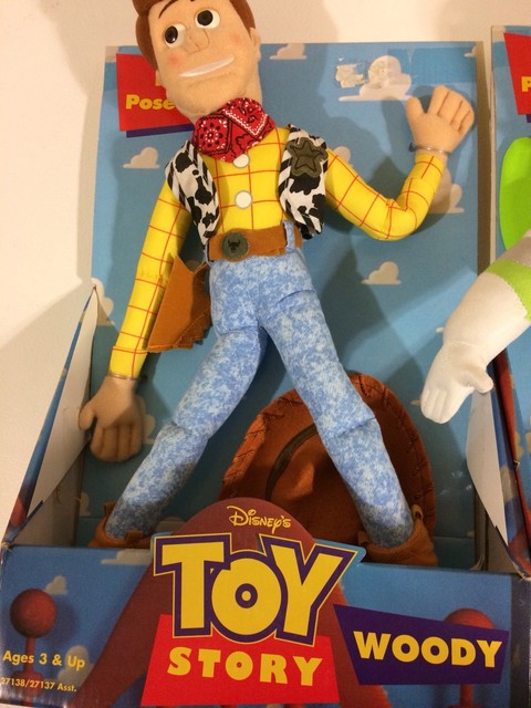 1996 Hasbro Disney Toy Story Poseable Woody Doll And Buzz Lightyear | eBay