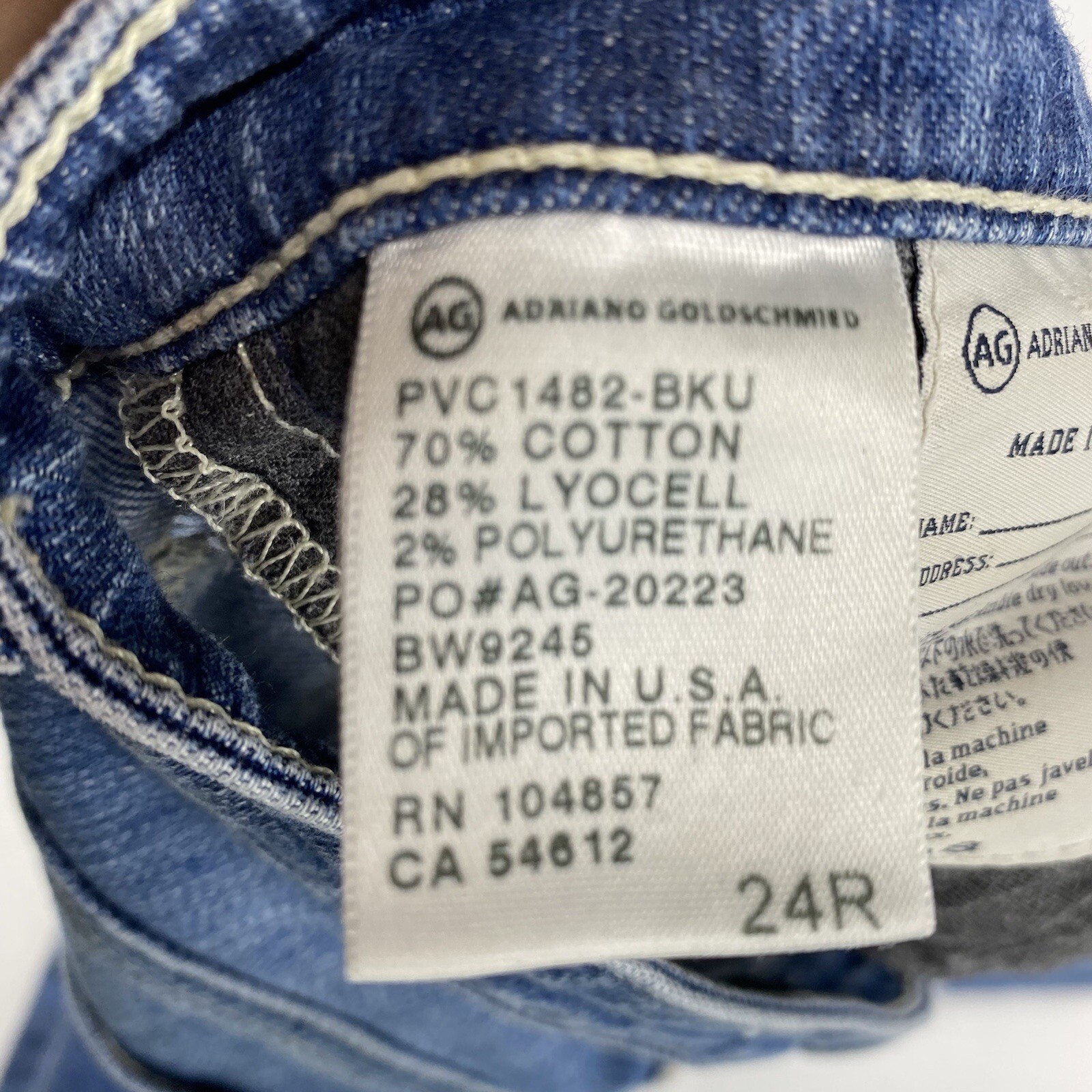 Adriano Goldschmied AG Stevie Ankle Petite Jeans Women's 24R Raw Hem Light Wash thumbnail 5