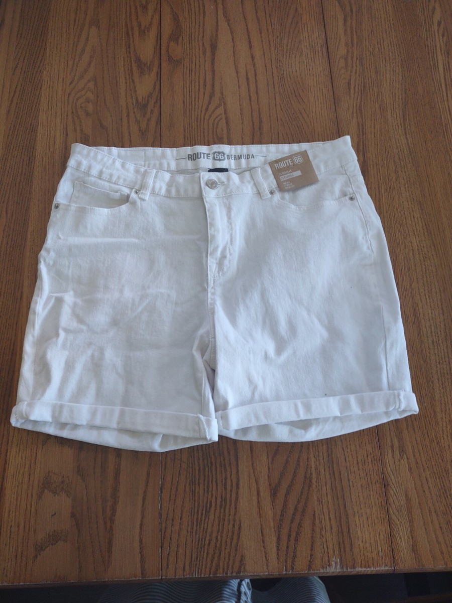 Amazon Clothing White Denim Shorts Inch Inseam Route 66 White Size 14  Women's Jeans Shorts