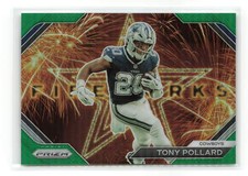 TONY POLLARD #F-15 2023 PANINI PRIZM COWBOYS GREEN FIREWORKS