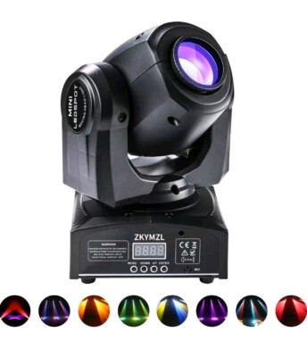 ZKYMZL Moving Head Stage Light 30W 15 Colors Sound Activated DMX 512 Spot Light