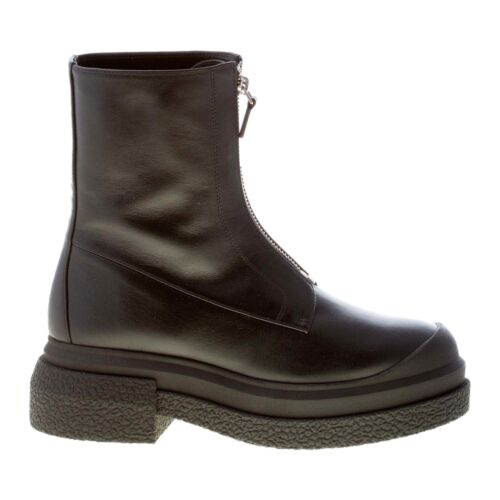 STUART WEITZMAN women shoes Charli Zip black leather boot with zip S6064 - Picture 1 of 7