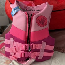 Body Glove Child Neoprene PFD Type 70 Life Jacket Vest Girl 33-55 Lbs Pink New