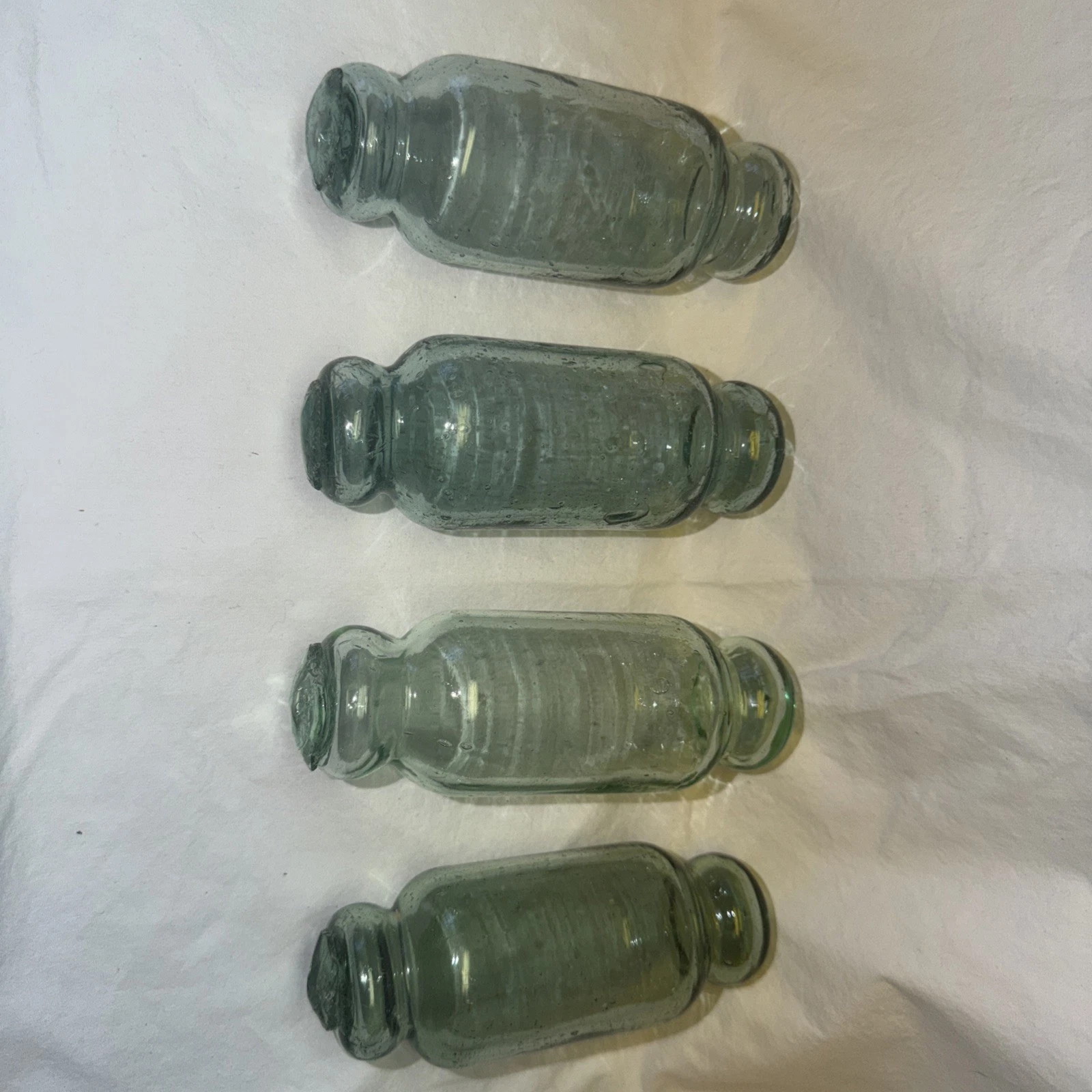 Vintage Glass Fishing Floats - Japanese Rolling Pins - Lot Of 4 Japan