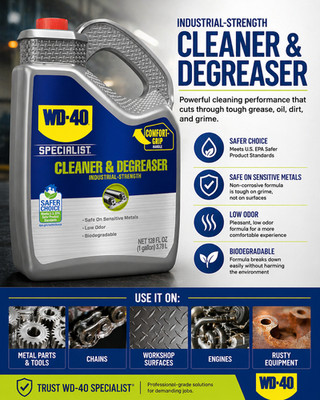 WD-40 Specialist Cleaner & Degreaser, Multi-Surface Cleaning Solution, One Gallo