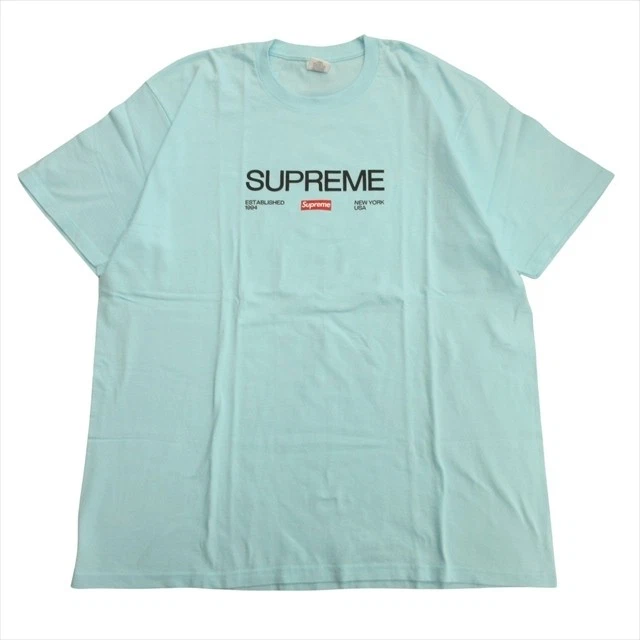 21aw Supreme Est.1994 Tee Box Logo T shirt Imprimé USA XL Bleu Bleu Homme
