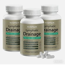 Sculptique Lymphatic Drainage Capsules, Lymphatic Drainage, 60 Capsules 3 PACK