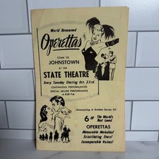 Vintage 1950s Johnstown Pennsylvania State Theatre Operettas Flyer Brigadoon