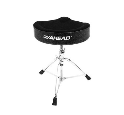 Ahead Drum Throne 17'' Saddle Black Cloth Top/Black Sparkle Sides,