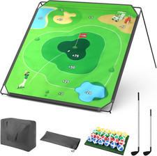 Portable Golf Chipping Game Set - Fun for Dads  Kids, Indoor/Outdoor Play