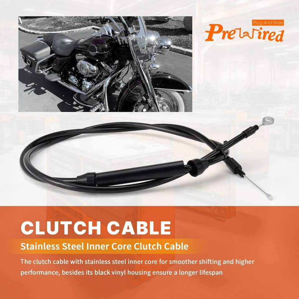 Kit de línea de freno de embrague extendido de cable de 12" para Harley Street Glide 08-13 con ABS Foto 4 de 4