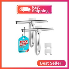 ALFLOD 2PACK Shower Squeegee for Glass Doors, Squeegee for Shower Glass All-Purp