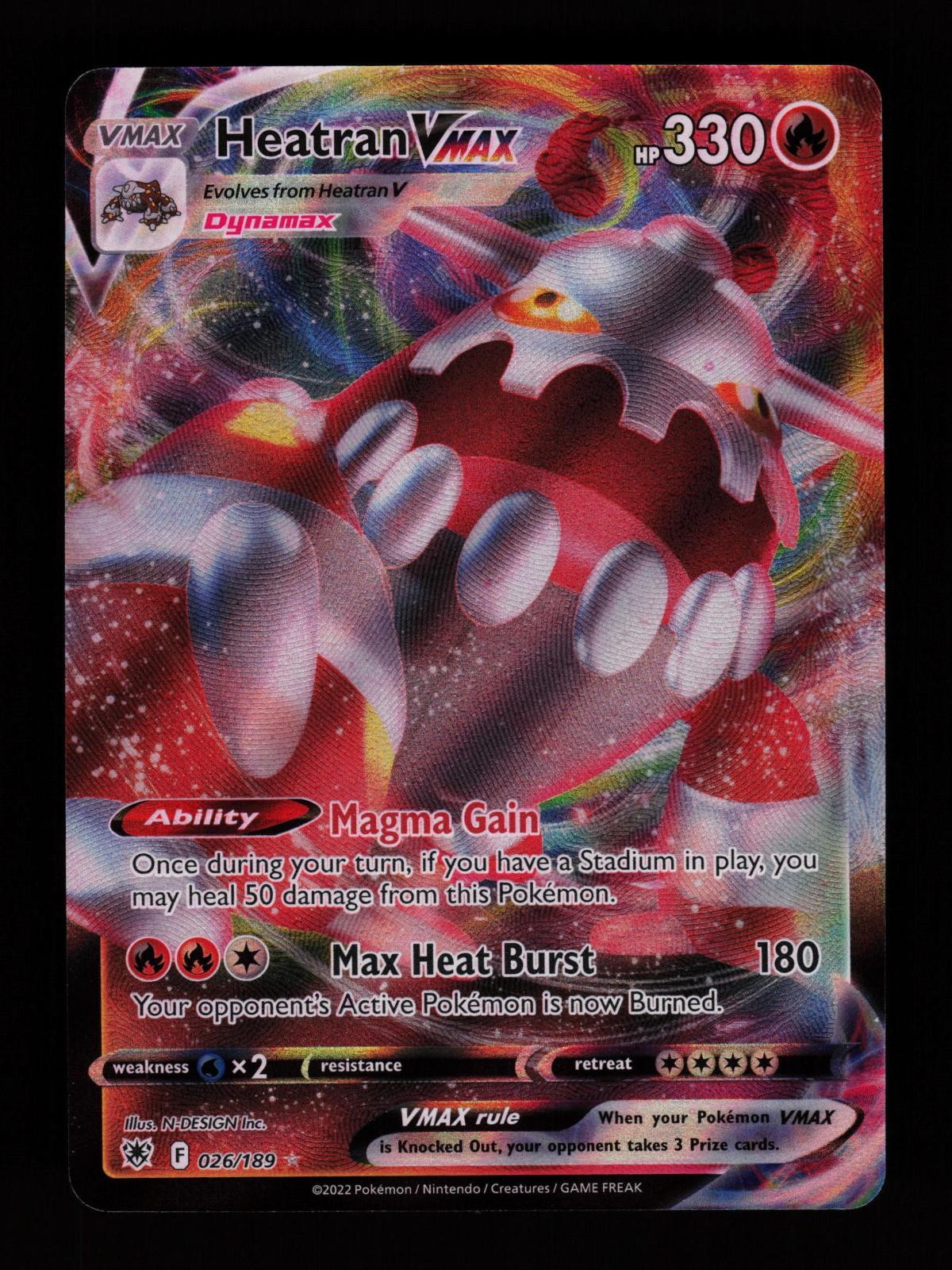 Heatran VMAX 026/189 Holo VMAX Rare Astral Radiance Pokemon Cards