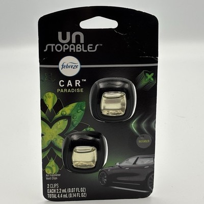 Febreze Vent Clip Unstopables Car Odor Fighting Car  Paradise  .07oz  2  count