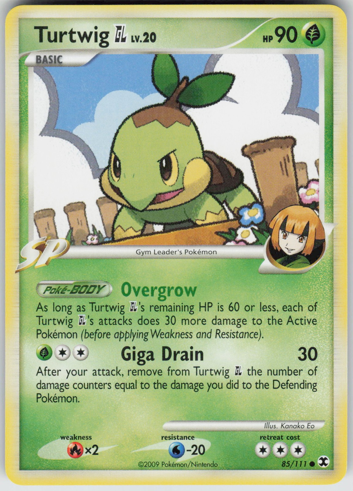 Pokemon Turtwig GL 85/111 Rising Rivals Common NM