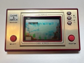 NINTENDO GAME AND & WATCH Octopus Wide Screen1981 w/ BOX Direct From Japan