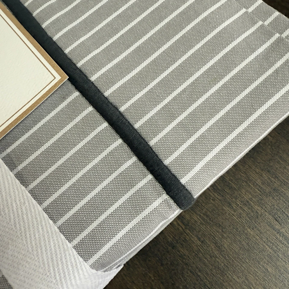 JUEGO DE SÁBANAS A RAYAS OXFORD ADOLESCENTE GRANERO CERÁMICA, DOBLE / LX ~ GRIS / BLANCO Foto 3 de 4