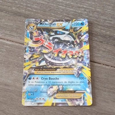 Pokémon JCC M Oniglali-EX 35/162 220 PV Ultra Rare MEGA carte française - Photo 1/2