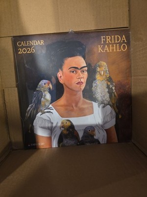 2026 Wall Calendar Frida Kahlo Artwork Sunflowers Wounded Deer Self-Portrait NEW
