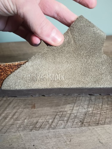 Birkenstock Arizona Suede Sandals 38 Women's US 7-7.5 Tan Buckle Fall Classic - Picture 8 of 18