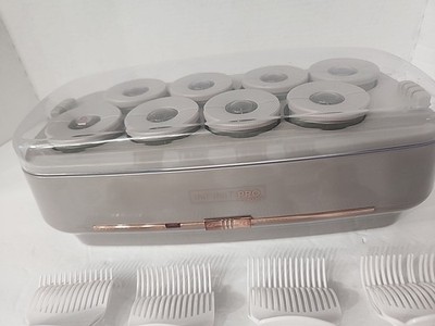INFINITIPRO CONAIR Hot Roller Set HS800 w/ Ionic Generator -Eight 2'' Jumbo/Clips