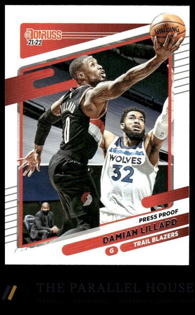 2021-22 Donruss #96 Damian Lillard Press Proof Silver
