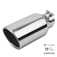 3 inch Inlet Exhaust Tip, 5" Outlet 12" Overall Length Stainless Steel
