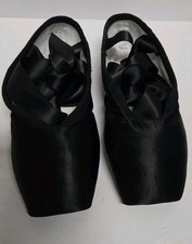 New Black Dance Ballet Shoe Slippers Soft Leather Sz 12.5