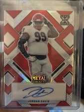 2022 Leaf Metal Draft - Jordan Davis - AUTOGRAPHED ROOKIE CARD - /5. rookie card picture