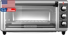 BLACK+DECKER TO3250XSBD 8-Slice Extra Wide Convection Countertop Toaster Oven US