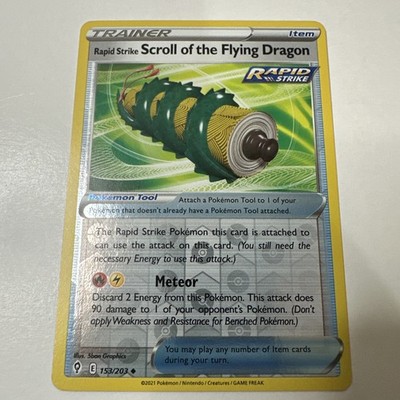 Rapid Strike Scroll of the Flying Dragon 153/203 SWSH07: Evolving Skies Reverse