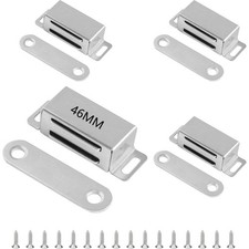 Magnetische T&uuml;rschnapper 46mm Edelstahl Schrankverschluss Magnete 12kg