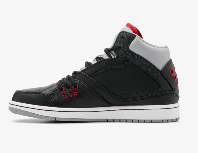 Zapatilla deportiva Jordan 1 Flight Mid para hombre - negra/gris/roja Foto 4 de 4