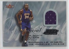 2000-01 Fleer Tradition Feel the Game Worn Shaquille O'Neal (Purple Uniform) 3c7